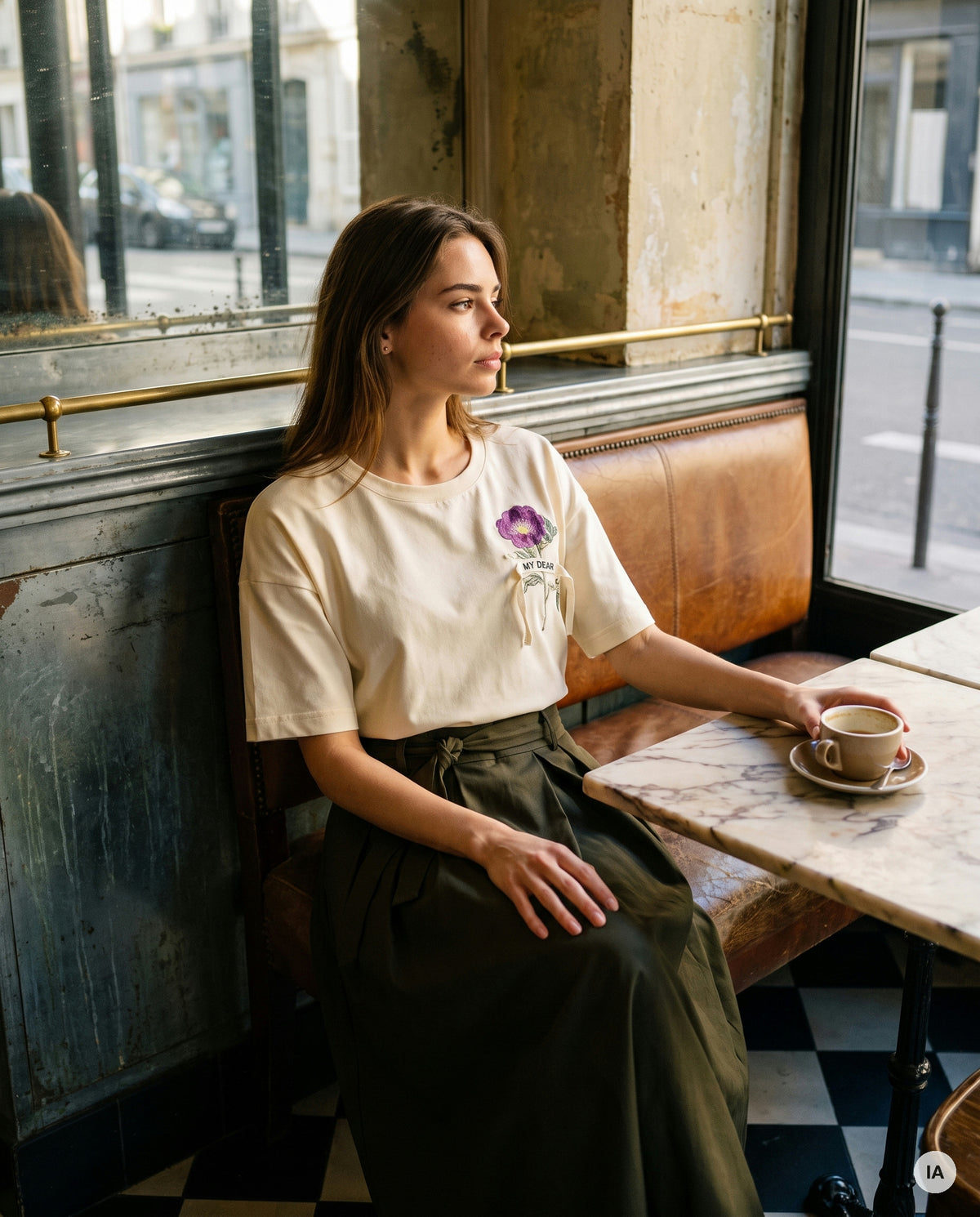 T-SHIRT SOHANNE IVOIRE - ORFEO T-shirt — Image générée par IA
