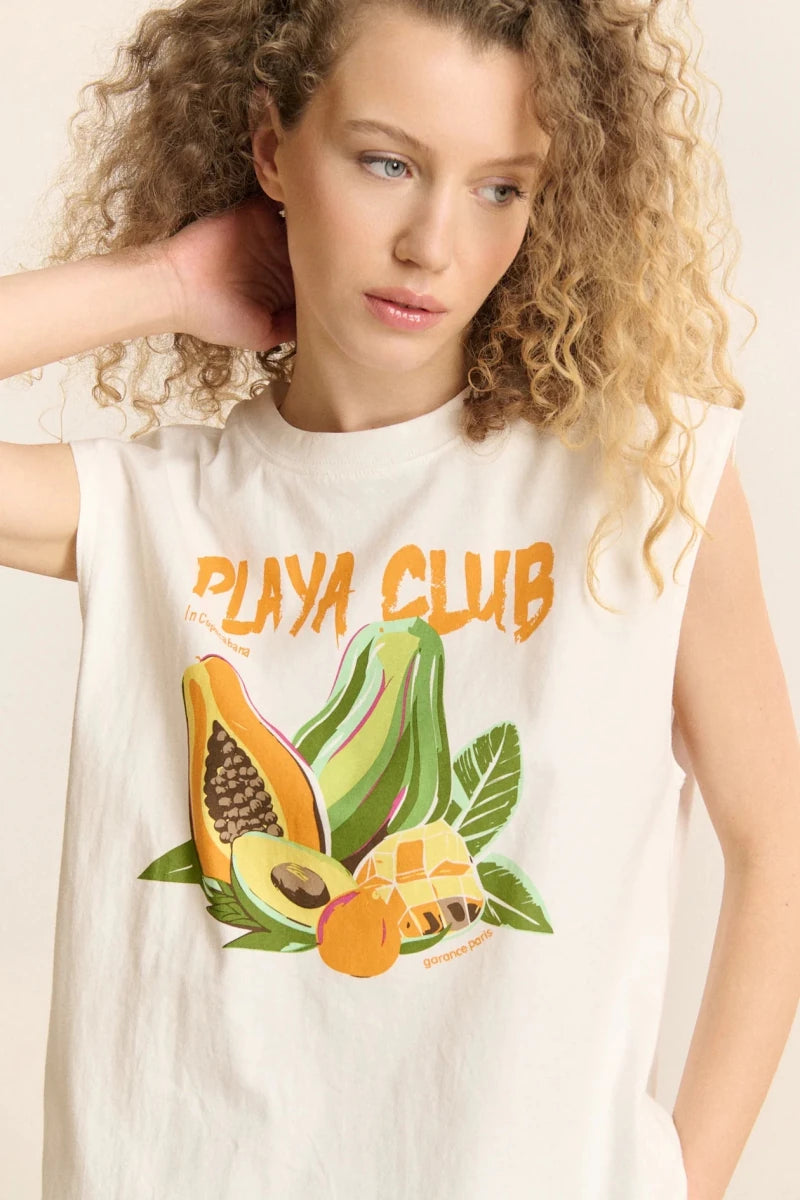 TEE SHIRT PLAYA BLANC - GARANCE Porte monnaie