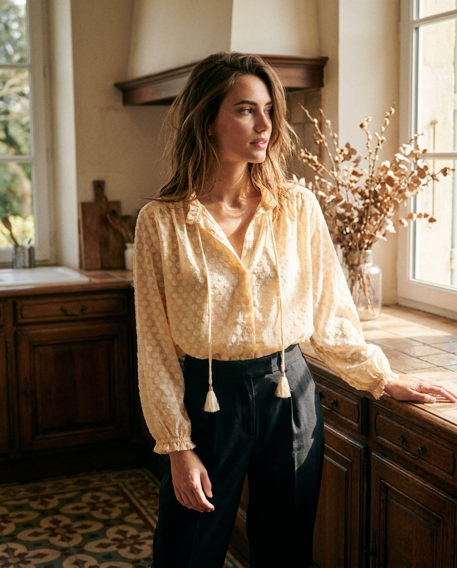TOP BIBA ECRU - MINUIT DOUZE TOP