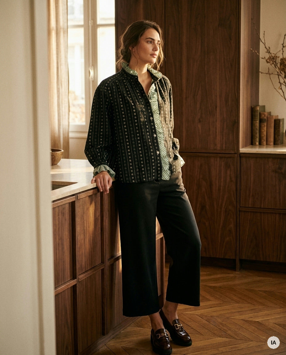 TOP MONTAN NOIR - ORFEO TOP — Image générée par IA