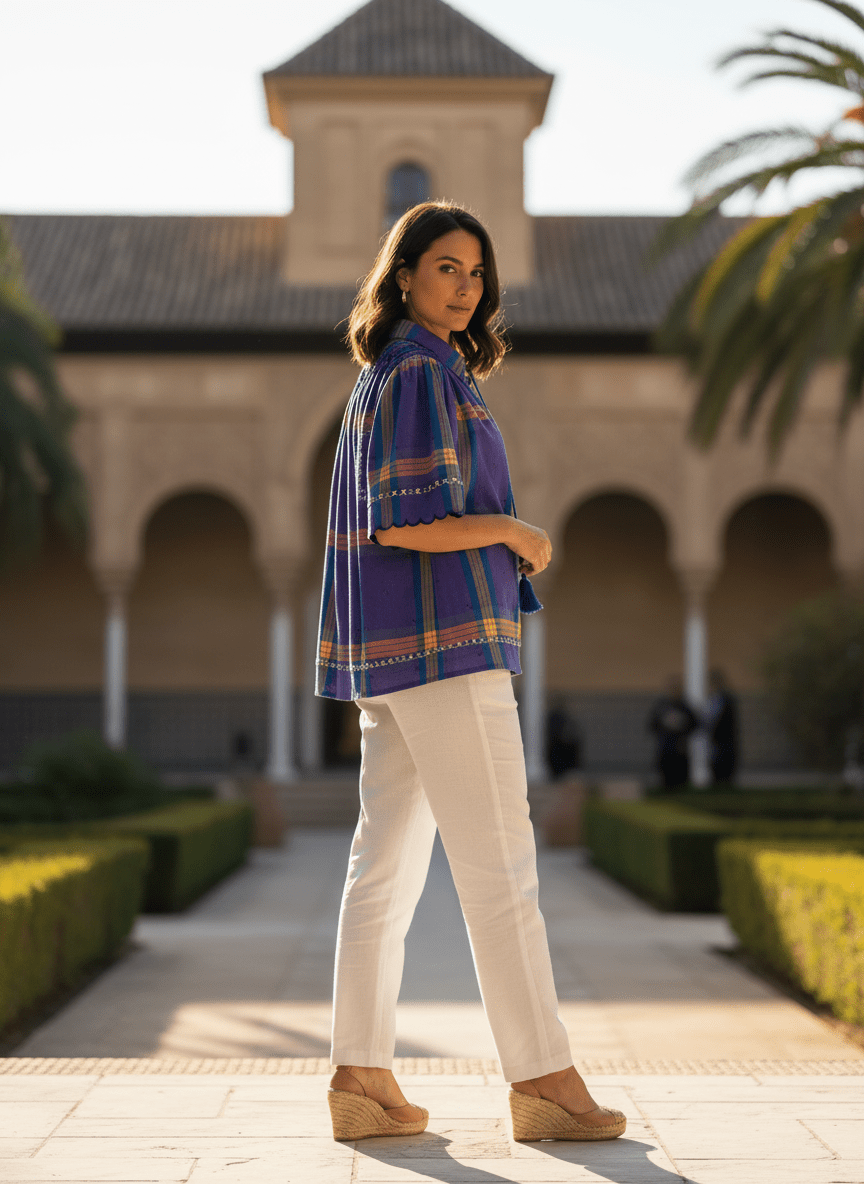 TOP NICKITA CARREAUX VIOLETS - CASBAH LOVE Top