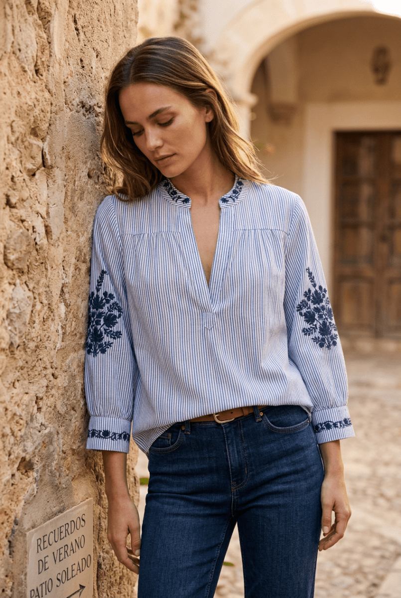 TOP SARI BLEU - RUE MAZARINE TOP