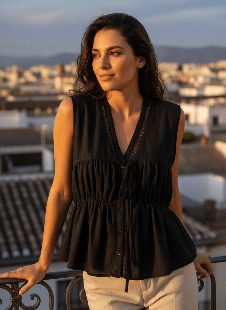 TOP VIRGINIE BLACK - SEEUSOON Top