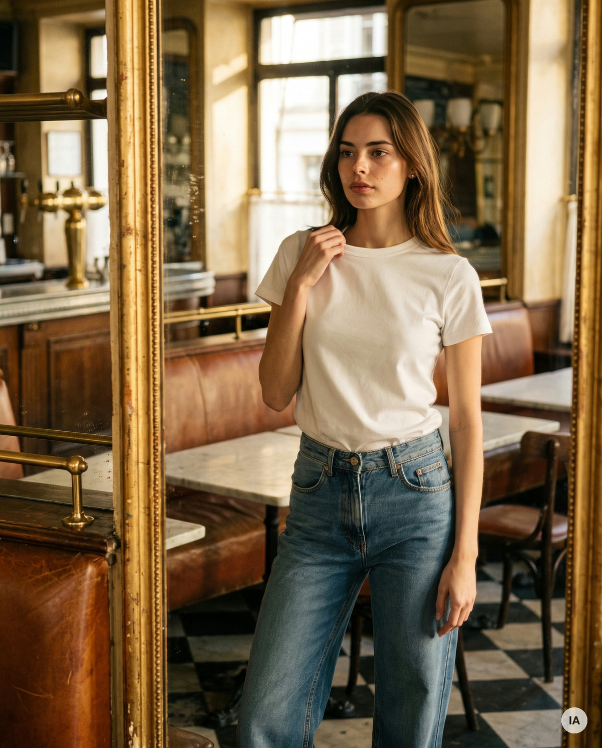 TSHIRT ONI BEIGE - ORAIJE T-shirt — Image générée par IA