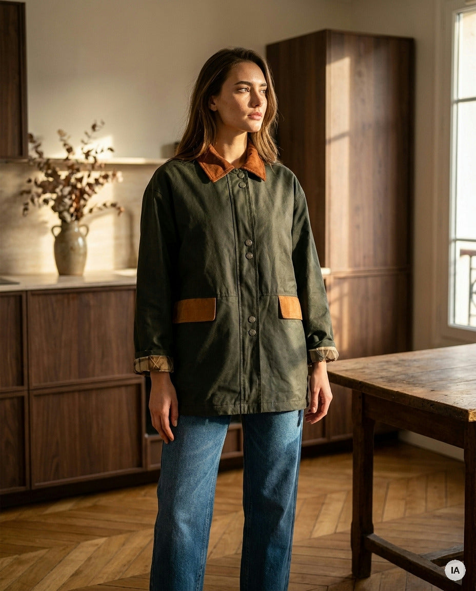 VESTE DUSTY KAKI - ORFEO VESTE — Image générée par IA
