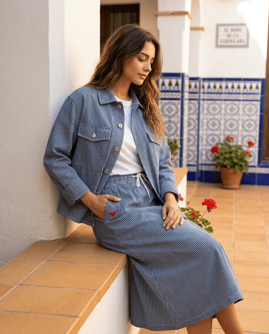 VESTE LYLOU RAYURE BLEUE - RUE MAZARINE VESTE
