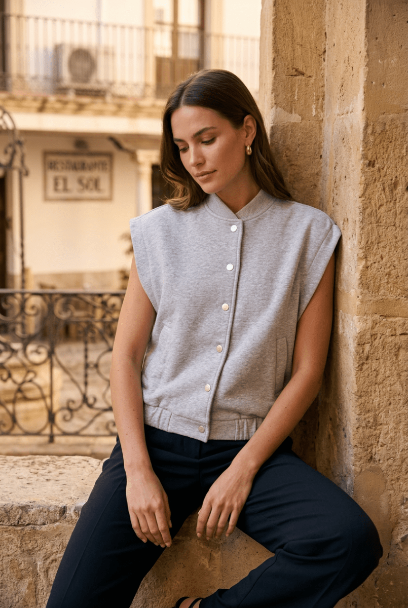 VESTE MAILLE TRULY Gris - RUE MAZARINE VESTE