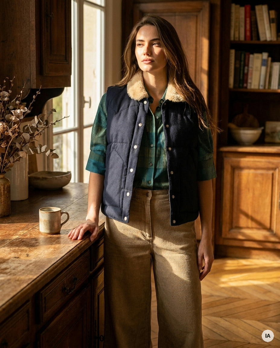 VESTE MAX NAVY - ORFEO VESTE — Image générée par IA