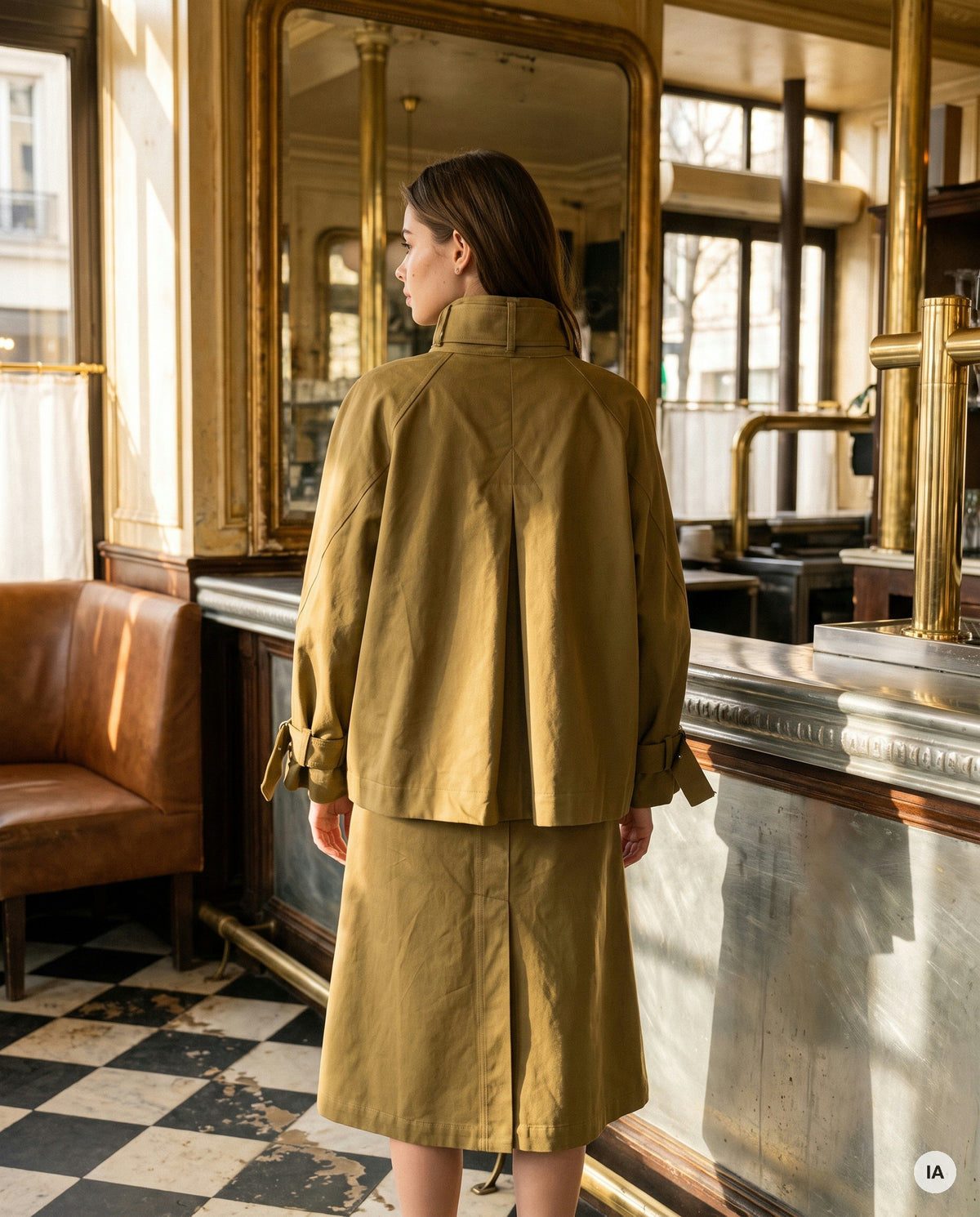 VESTE NEWPORT BEIGE - MINUIT DOUZE Veste — Image générée par IA