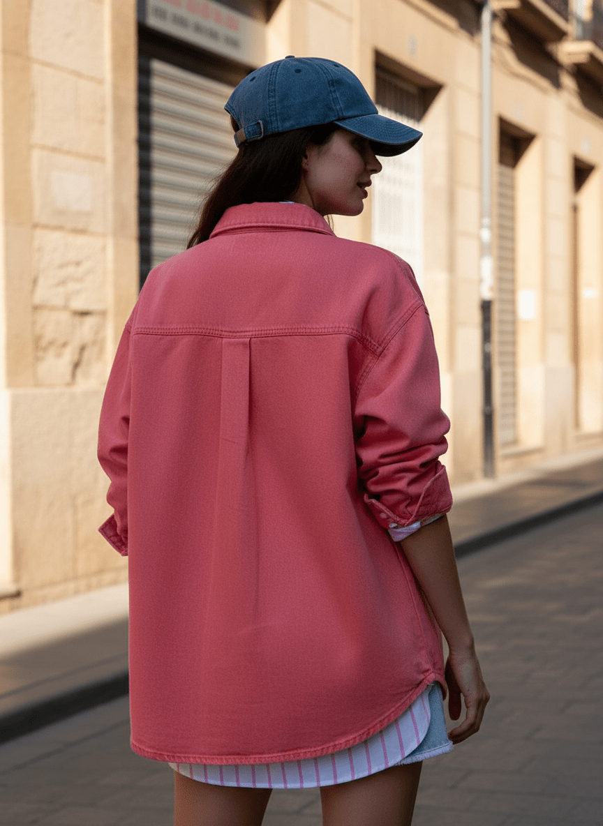 VESTE VERIA ROSE DENIM WASHED - LAUREPLUSMAX Veste