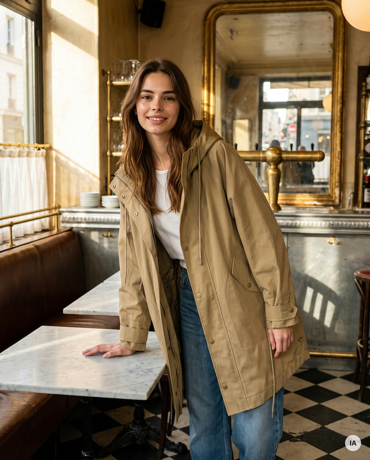 VESTE VOYAGE^ KAKI - MINUIT DOUZE Veste — Image générée par IA