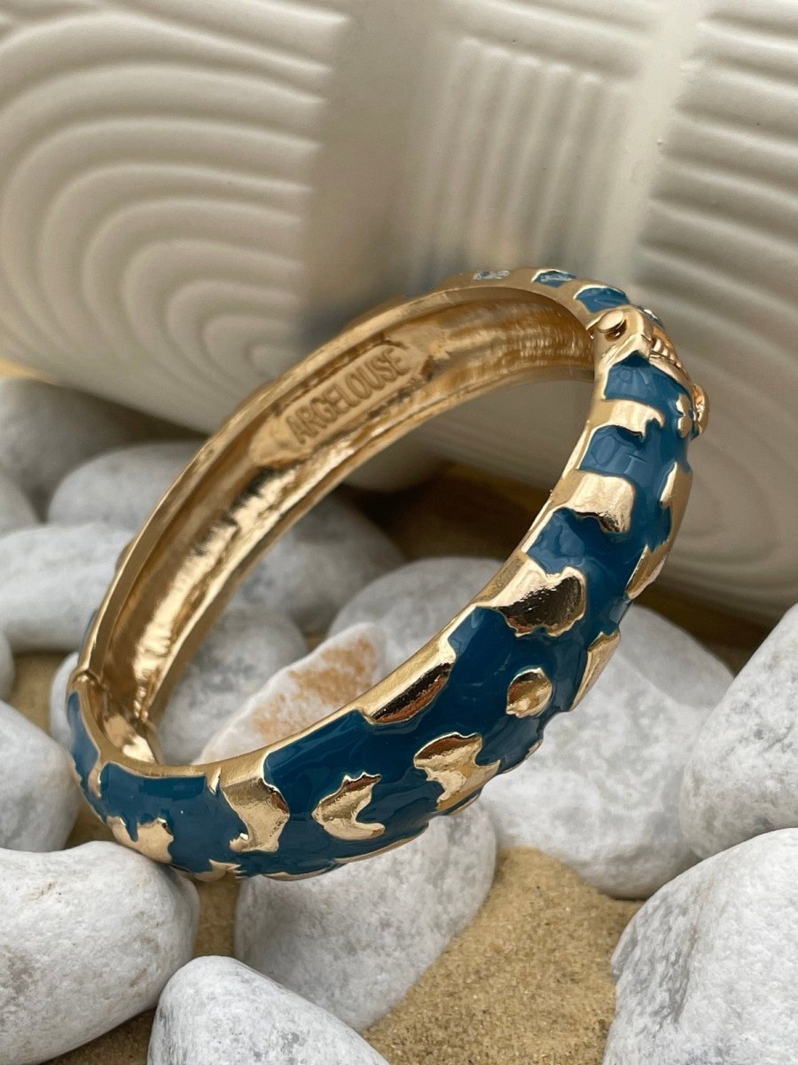 Bracelet Amok Leopard BLEU PAON - ARGELOUSE Bracelet pour femme