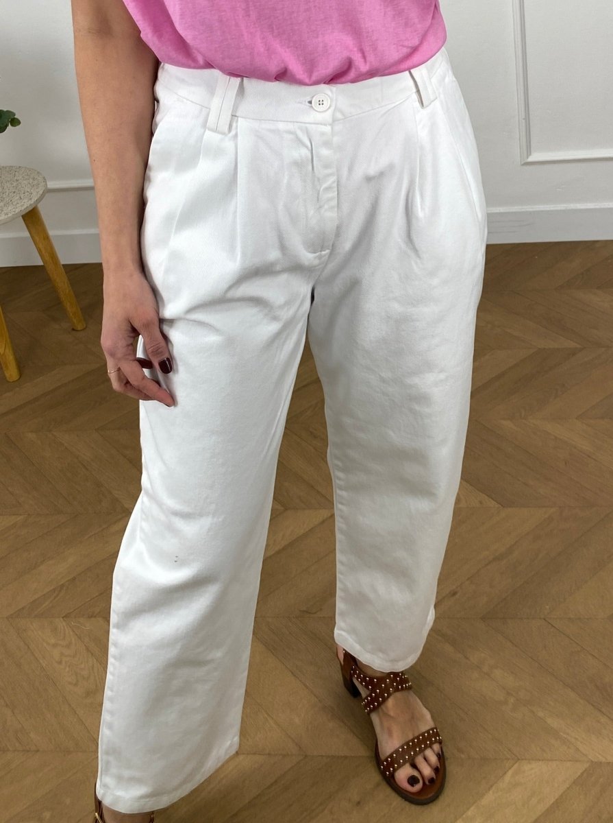 Pantalon Jodie BLANC - HAPPY Pantalon pour femme