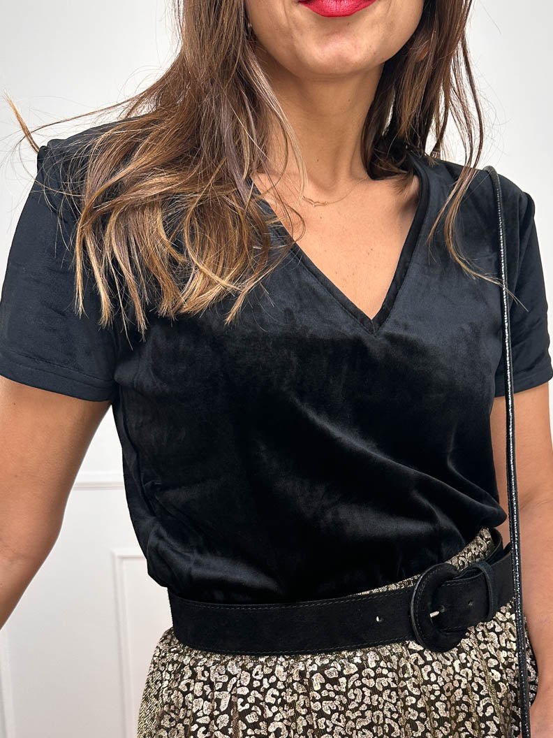 Tee shirt Elvie NOIR - LA PETITE ETOILE Top pour femme